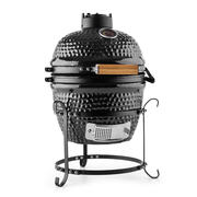 Klarstein Princesize, kamado grill, kerámia, 11", füstölés, BBQ, lassú főzés, fekete akciós termékkép 1