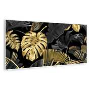 Klarstein Wonderwall Air Art Smart, infravörös hősugárzó, 120 x 60 cm, 700 W, fekete levél akciós termékkép 1