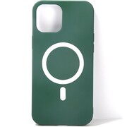 Apple iPhone 12 Mini, Szilikon tok, mágnes gyűrűvel, MagSafe töltővel kompatibilis, Wooze Magsafe Case, zöld akciós termékkép 1