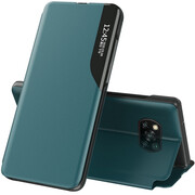 Samsung Galaxy A22 4G SM-A225F, Oldalra nyíló tok, stand, hívás mutatóval, Wooze FashionBook, zöld akciós termékkép 1