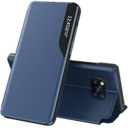 Samsung Galaxy S21 FE 5G SM-G990, Oldalra nyíló tok, stand, hívás mutatóval, Wooze FashionBook, kék akciós termékkép 1