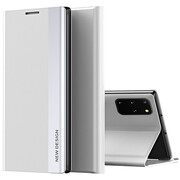 Huawei P Smart (2021), Oldalra nyíló tok, stand, Wooze Silver Line, világosszürke akciós termékkép 1