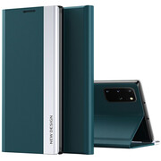 Samsung Galaxy A32 4G SM-A325F, Oldalra nyíló tok, stand, Wooze Silver Line, sötétzöld akciós termékkép 1