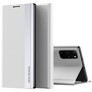 Xiaomi Mi 11, Oldalra nyíló tok, stand, Wooze Silver Line, világosszürke akciós termékkép 1