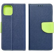 Motorola Moto G10 / G10 Power / G30, Oldalra nyíló tok, stand, Fancy Book, sötétkék akciós termékkép 1