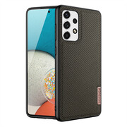 Samsung Galaxy A73 5G SM-A736B, Műanyag hátlap védőtok + szilikon keret, fényvisszaverő szövet hátlap, rács minta, Dux Ducis Fino, zöld akciós termékkép 1