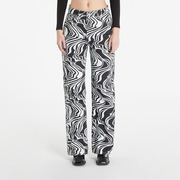Nadrágok Sixth June Straight Leg Printed Jeans Black/ White W26 akciós termékkép 1