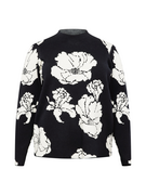 Vero Moda Curve Pulóver 'Flora'  fekete / piszkosfehér akciós termékkép 1