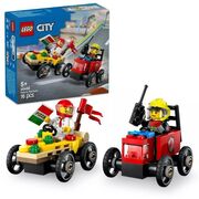 LEGO® City Pizzásautó vs. tűzoltóautó, versenyautós csomag 60458 akciós termékkép 1