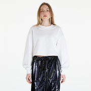 Pulóver Calvin Klein Jeans Logo Short Crewneck Warp Logo White L akciós termékkép 1