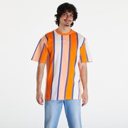 Póló Karl Kani Small Signature Stripe Tee Orange/ Apricot/ Off White L akciós termékkép 1