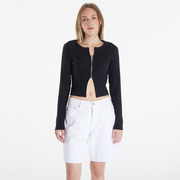 Pulóver Nike Sportswear Chill Knit Women's Slim Full-Zip Ribbed Cardigan Black L akciós termékkép 1