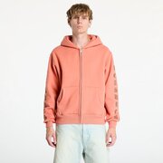 Pulóver PLEASURES Oe Zip Up Hoodie Rust L akciós termékkép 1