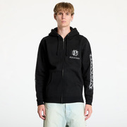 Pulóver PLEASURES Spike Zip Hoodie Black S akciós termékkép 1