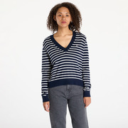 Pulóver Tommy Jeans Essential Vneck Sweater Blue S akciós termékkép 1