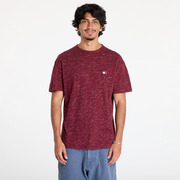 Póló Tommy Jeans Regular Badge Tee Deep Rouge M akciós termékkép 1