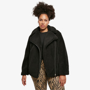 Kabát Urban Classics Ladies Sherpa Biker Jacket Black L akciós termékkép 1