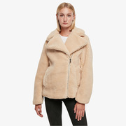 Kabát Urban Classics Ladies Sherpa Biker Jacket Unionbeige M akciós termékkép 1