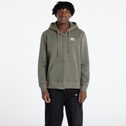 Pulóver Alpha Industries Basic Zip Hoody SL Dark Olive L akciós termékkép 1