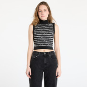 Pulóver Tommy Jeans Crop Script Vest Black XS akciós termékkép 1