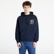 Pulóver Tommy Jeans Relaxed 3 Color Sign Hoodie Blue S akciós termékkép 1