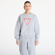 Pulóver Guess JEANS Oversized Iconic Triangle Sweat Medium Grey Heath L akciós termékkép 1