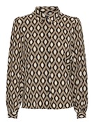 VERO MODA Blúz 'VMVARIA'  bézs / fekete / fehér akciós termékkép 1