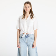 Ing Tommy Jeans Crop Linen Shortsleeve Shirt White XS akciós termékkép 1