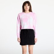 Pulóver Urban Classics Ladies Tie Dye Cropped Crewneck Pink M akciós termékkép 1