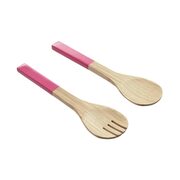 BAMBOO salátakiszedő, pink, 2 darabos termék 2. képe