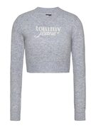 Tommy Jeans Pulóver  szürke melír / fehér akciós termékkép 1
