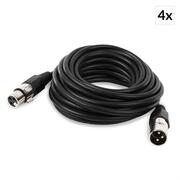 Electronic-Star FrontStage XLR kábel, 4 darabos készlet, 6 m, male-female akciós termékkép 1