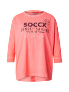Soccx Oversize póló  bordó / dinnye / fehér akciós termékkép 1