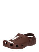 Crocs Nyitott cipők 'Classic Football'  csokoládé / fekete / fehér akciós termékkép 1