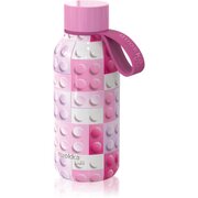 Quokka Solid Kids termopalack akasztóval Pink Bricks 330 ml akciós termékkép 1