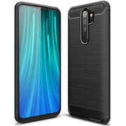 Samsung Galaxy A2 Core SM-A260F, Szilikon tok, közepesen ütésálló, szálcsiszolt, karbon minta, fekete akciós termékkép 1