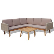  vidaXL 4-részes szürke polyrattan kerti bútorszett párnákkal akciós termékkép 1