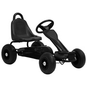  vidaXL Fekete pedálos gokart pneumatikus gumikkal akciós termékkép 1