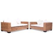 vidaXL 15 részes természetes rattan kanapészett akciós termékkép 1
