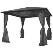  vidaXL alumínium kerti pavilon antracitszürke függönnyel 300 x 300 cm akciós termékkép 1