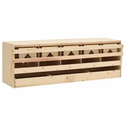  vidaXL 5 rekeszes tömör fenyőfa tyúk fészkelő 117 x 33 x 38 cm akciós termékkép 1
