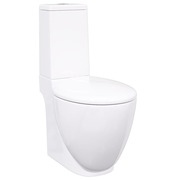  vidaXL fehér kerámia WC öblítőrendszerrel akciós termékkép 1