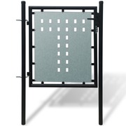  vidaXL fekete kerítés kapu 100 x 125 cm akciós termékkép 1