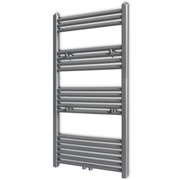 vidaXL Szürke fürdőszobai egyenes törölközőtartó központi fűtéssel 600x1160mm akciós termékkép 1