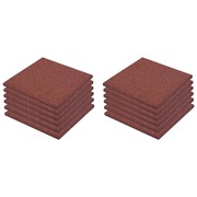  vidaXL 12 darab piros esésvédő, ütéscsillapító gumilap 50 x 50 x 3 cm akciós termékkép 1