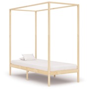  vidaXL tömör fenyőfa baldachinos ágykeret 90 x 200 cm akciós termékkép 1