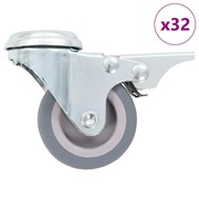  vidaXL 32 db hátfuratos önbeálló görgő 50 mm akciós termékkép 1