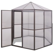  vidaXL alumínium melegház 240 x 211 x 232 cm akciós termékkép 1