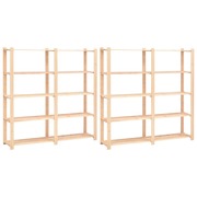  vidaXL 2 db 5-szintes tömör fenyő tárolópolc 500 kg 170 x 38 x 170 cm akciós termékkép 1