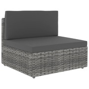  vidaXL szürke polyrattan középső kanapéelem akciós termékkép 1